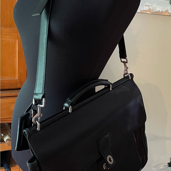 Coach Laptop business all leather bag nylon lining - Picture 11 of 13